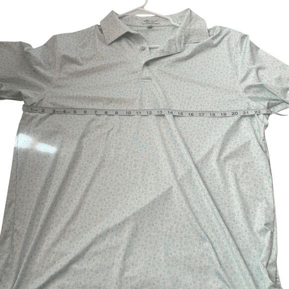 Peter Millar Men's Performance Short Sleeve Polo Shirt Blue‎ White Size Large - Picture 8 of 9